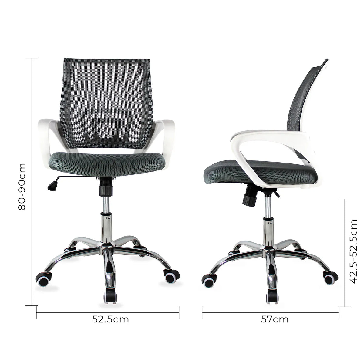 Silla Secretarial JM-107W Mesh Gris
