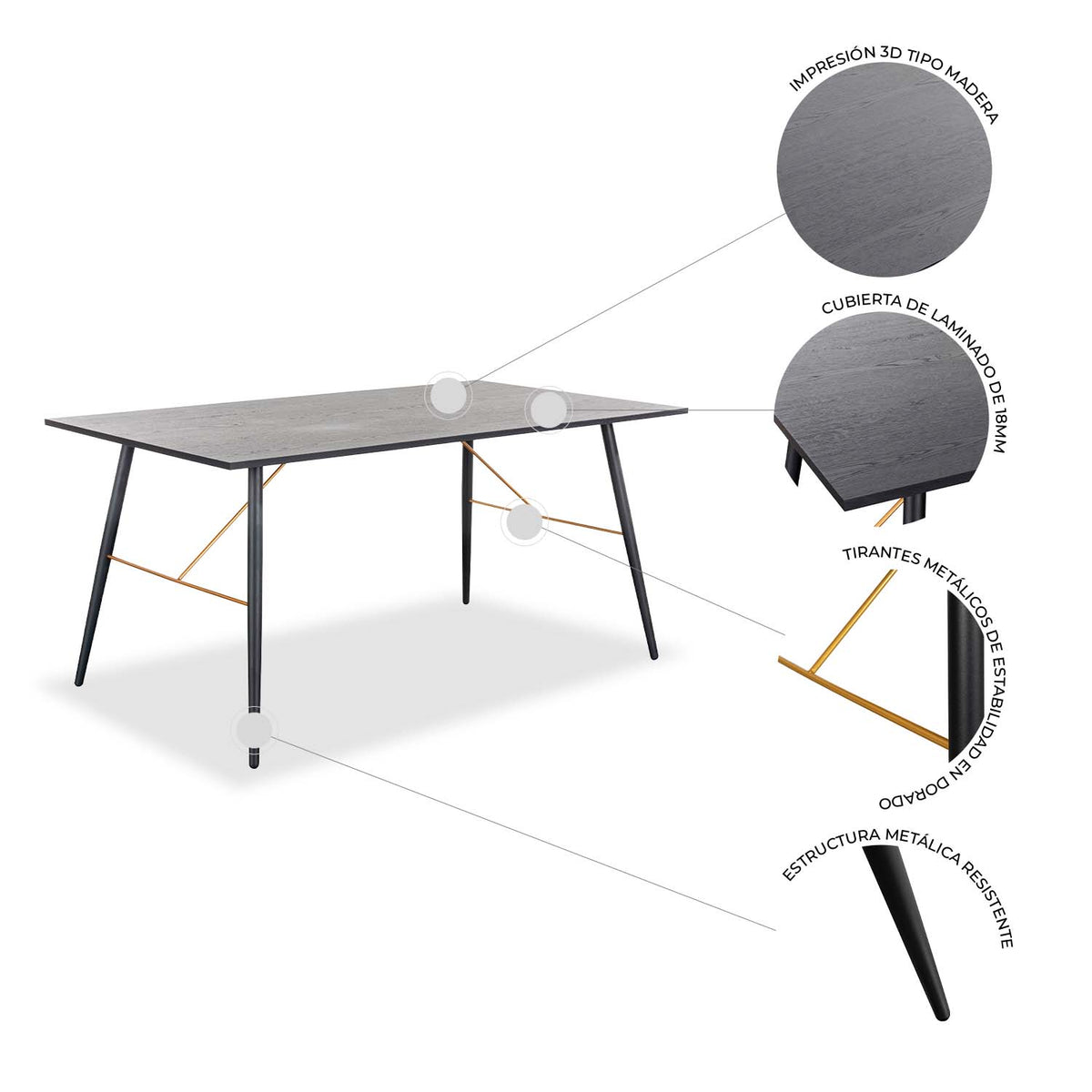 Mesa de Comedor Luxo 160X90