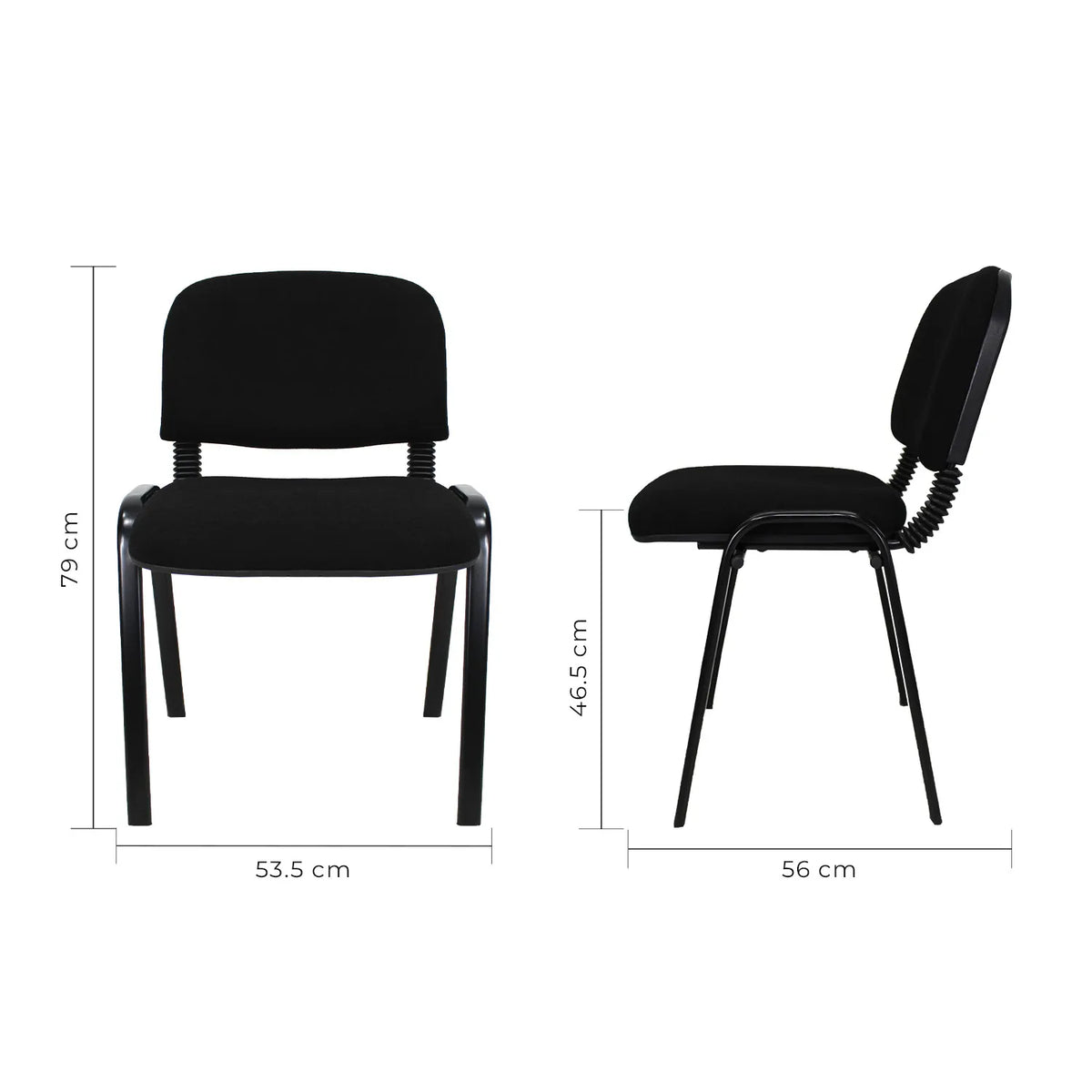 Silla Fija Jm-iso Tela Negra
