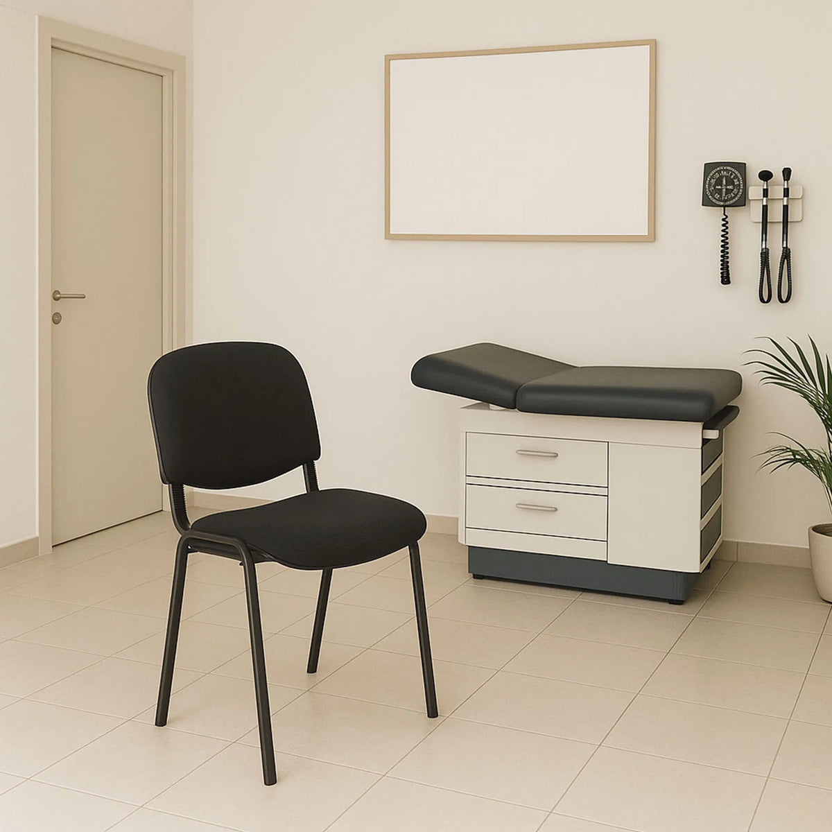 Silla Fija Jm-iso Tela Negra