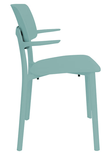 Kin silla visitante polipropileno con brazos