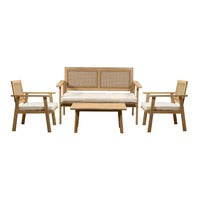 Set de sala Waitomo con individual, love seat y mesa de centro