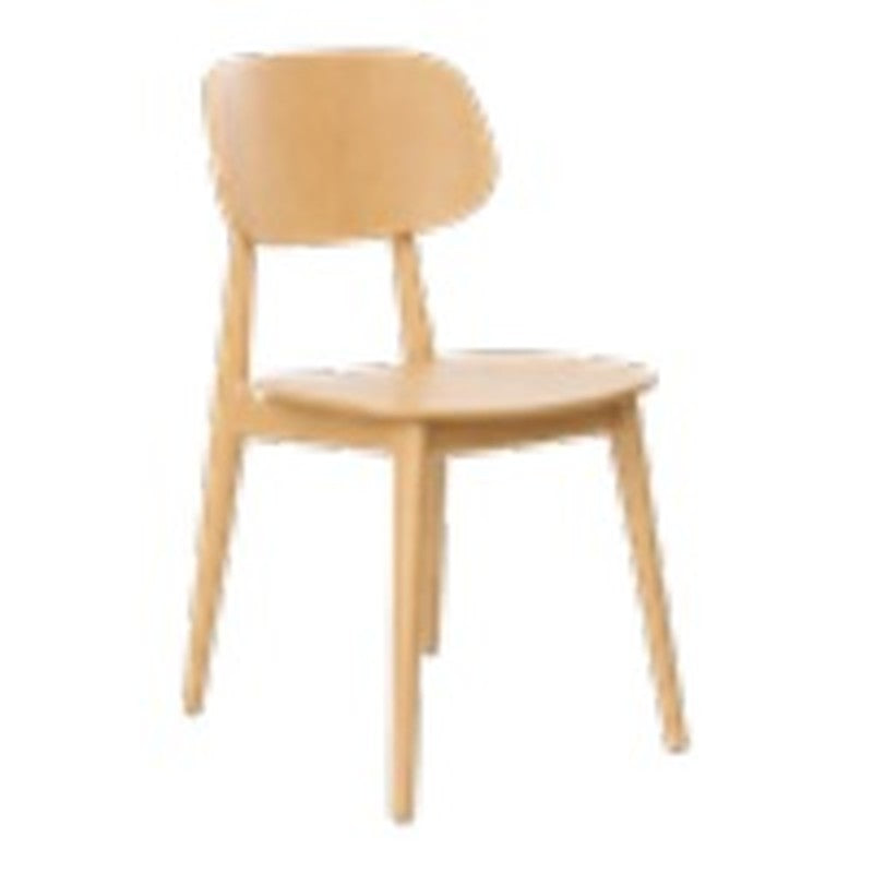 Vigo – silla 4 patas madera de haya natural o nogal