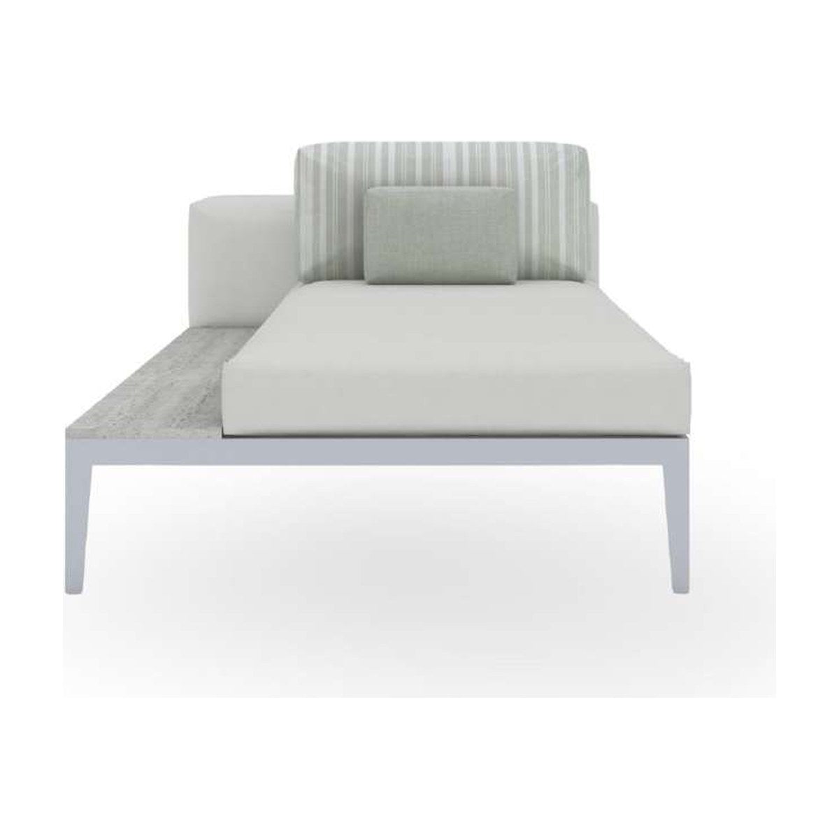 Bacalar Deluxe chaise lounge con mesa lateral derecha