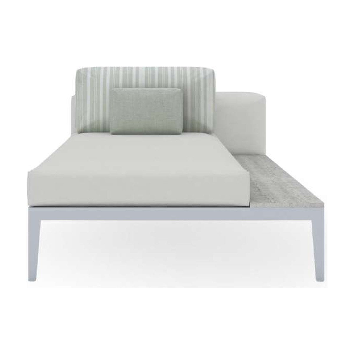 Bacalar Deluxe chaise lounge con mesa lateral izquierda