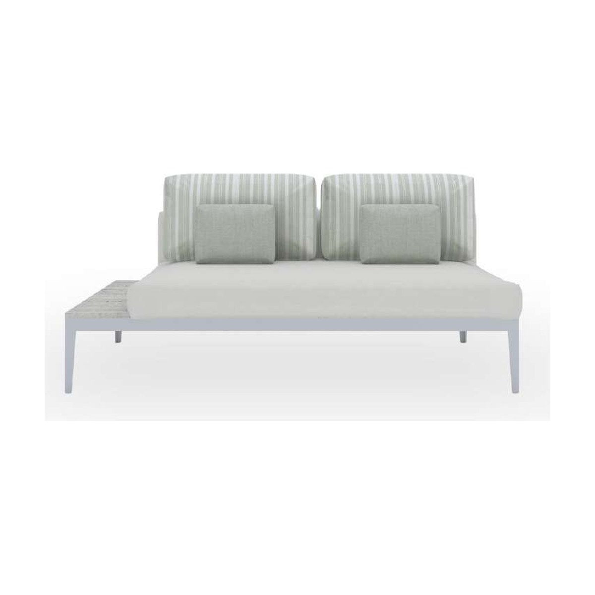 Bacalar Deluxe loveseat con mesa lateral derecha